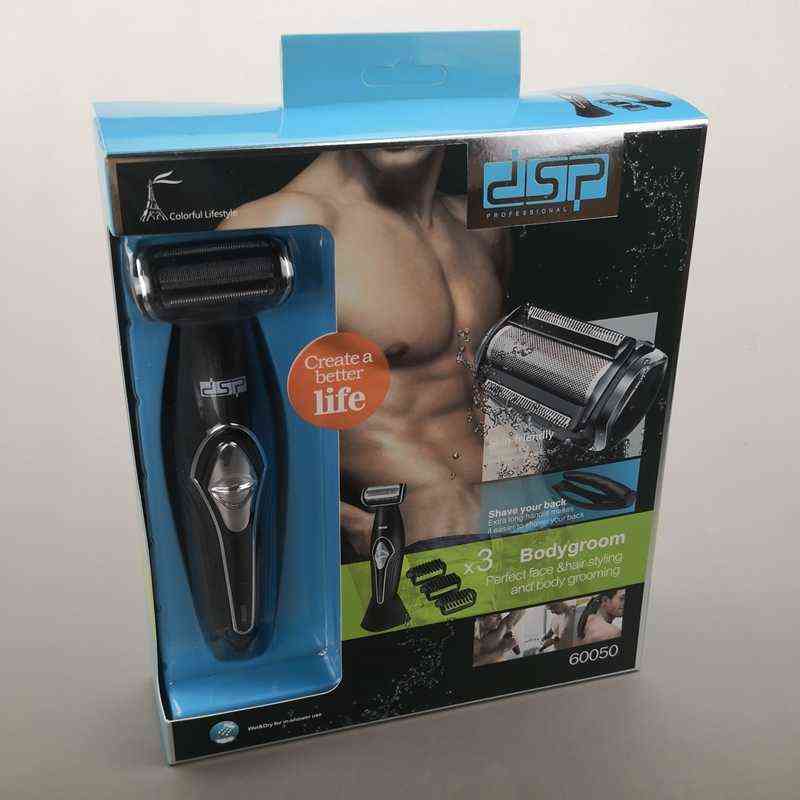 pro face beard shaving machine electric razor hair trimmer bodygroom kit electric shaver for men body back 100-240v rechargeable 220112