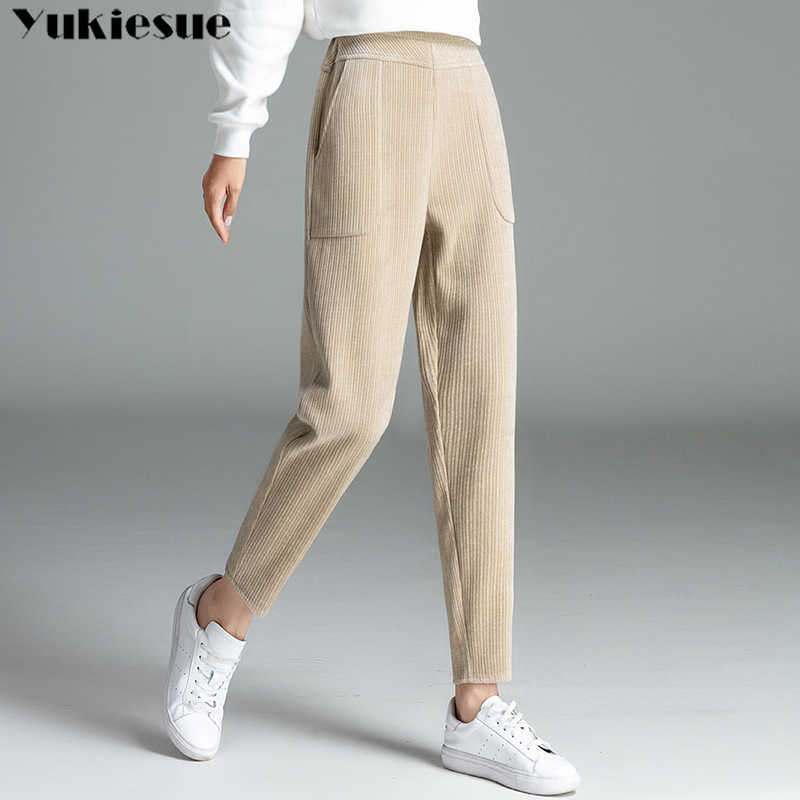 Women Autumn spring Fashion High Waist Casual Pants Corduroy Harem Trousers Female Stretch Large Size Pantalones 210608, Black
Women Autumn spring Fashion High Waist Casual Pants Corduroy Harem Trousers Female Stretch Large Size Pantalones 210608, Black
