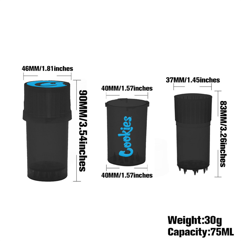 3 Layers Plastic Herb jar Grinder Tobacco Grinders Child Proof Lid Storage Container
3 Layers Plastic Herb jar Grinder Tobacco Grinders Child Proof Lid Storage Container