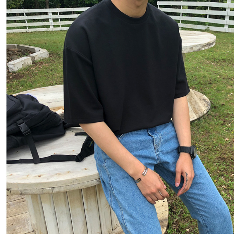 IEFB / men's wear summer short sleeve T-shirt new Korean fashion casual Tee loose all-match streetwear tops for male 9Y2258 210329