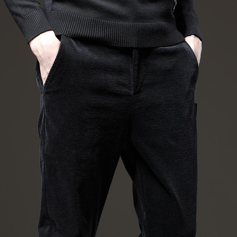 men's thick corduroy business casual pants fashion brand stretch straight trousers spring and autumn slim, Black
men's thick corduroy business casual pants fashion brand stretch straight trousers spring and autumn slim, Black