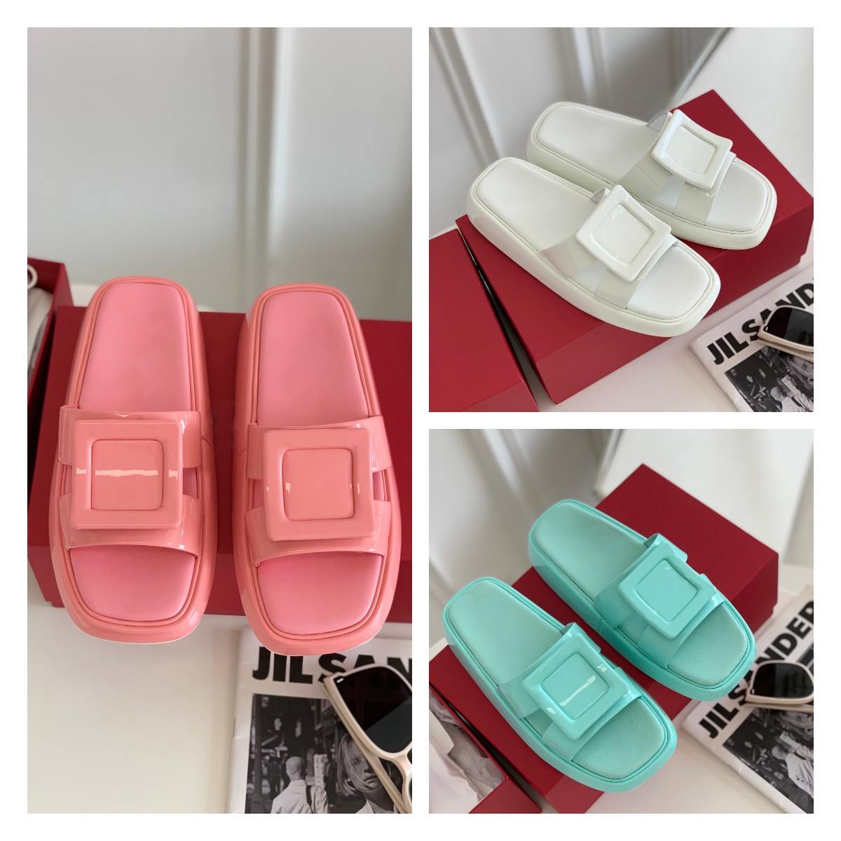 Luxury Designer Women Slippers Vivier Slide Wrapped leather buckle upper Sandals Summer Beach fashion Simple Top Quality With Box Size 35-40, Color 3
Luxury Designer Women Slippers Vivier Slide Wrapped leather buckle upper Sandals Summer Beach fashion Simple Top Quality With Box Size 35-40, Color 3