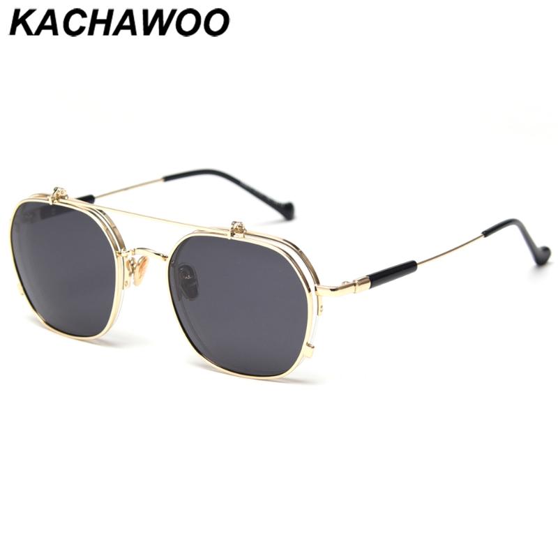 Kachawoo Flip Up Steampunk Sunglasses Men Polarized Black Blue Fashion Eyeglasses Women's Frame Metal Uv400 High Quality Korean, White;black
Kachawoo Flip Up Steampunk Sunglasses Men Polarized Black Blue Fashion Eyeglasses Women's Frame Metal Uv400 High Quality Korean, White;black