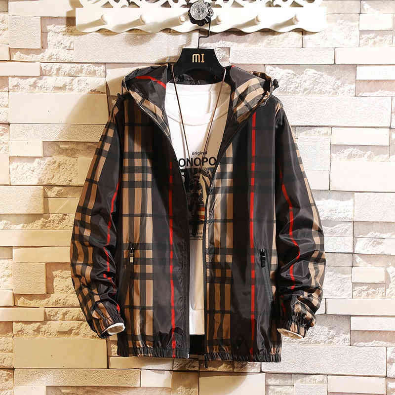 Jacket Men's Spring And Autumn Korean Fashion Slim Hooded Clothes Versatile Pla…