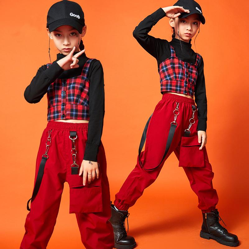 Clothing Sets Hip Hop Girl Crop Top Sweatshirt Joggers Kids Streetwear Red Cargo Pants Plaid Camisole Child Clothes Jazz Dance Costumes, Tank top
Clothing Sets Hip Hop Girl Crop Top Sweatshirt Joggers Kids Streetwear Red Cargo Pants Plaid Camisole Child Clothes Jazz Dance Costumes, Tank top
