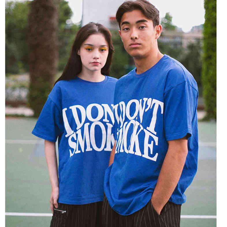 No Smoking T-shirt Men Women Tops I Don't Smoke T Shirt 210420