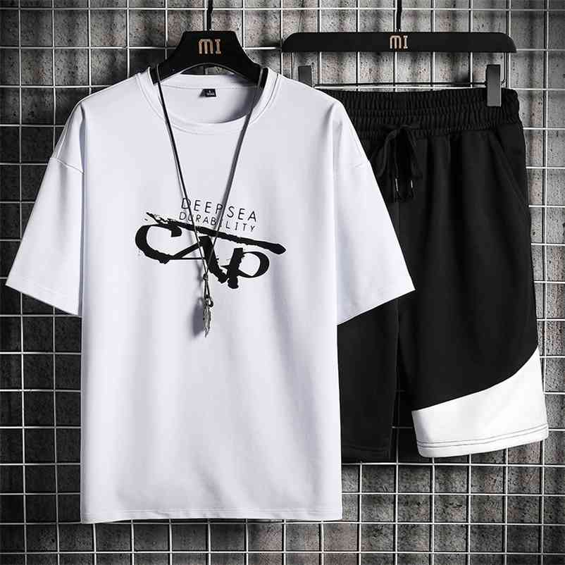 Casual Men' Sets Summer Tracksuit Men Print Short Sleeve T-shirt +Shorts Breathable Short Set Fashion Sportswear Male 2 Piece 210722, Hh0818 white
Casual Men' Sets Summer Tracksuit Men Print Short Sleeve T-shirt +Shorts Breathable Short Set Fashion Sportswear Male 2 Piece 210722, Hh0818 white