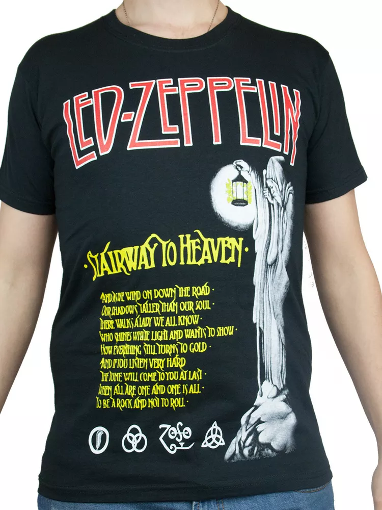 T-Shirt Led Zeppelin shirt rock band registered and approved music shirt, White;black
T-Shirt Led Zeppelin shirt rock band registered and approved music shirt, White;black
