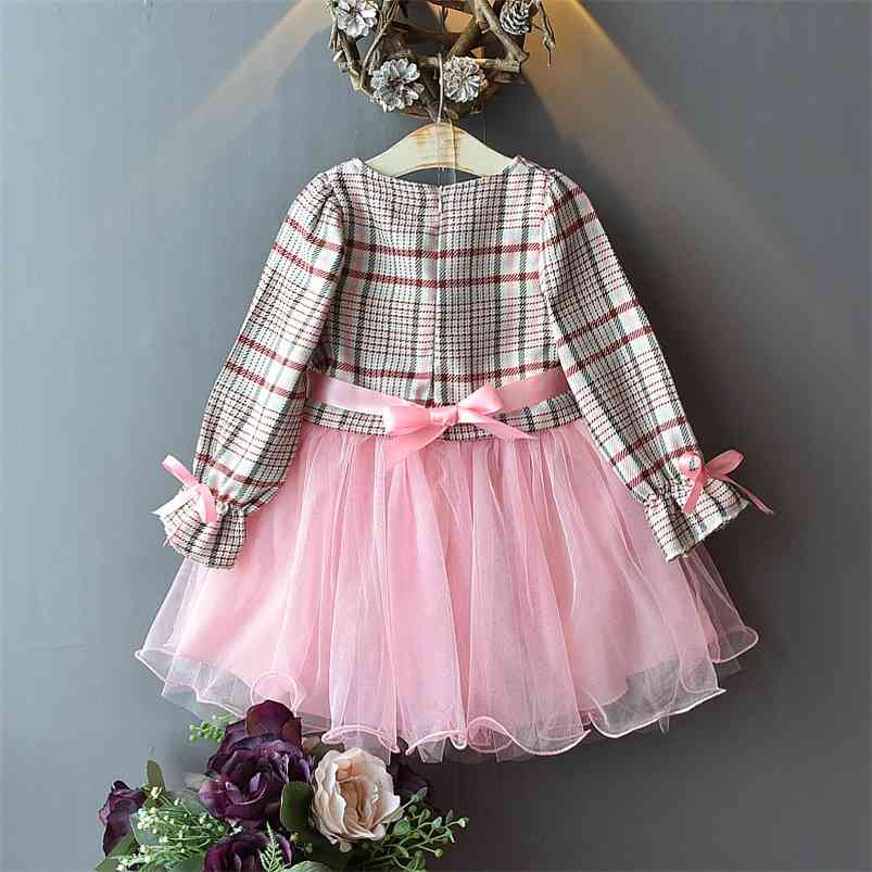 Arrivals Winter Girls Dress Casual Long Sleeve Bow Patchwork Mesh es Cute Vestidos 2-7T 210629, Pink
Arrivals Winter Girls Dress Casual Long Sleeve Bow Patchwork Mesh es Cute Vestidos 2-7T 210629, Pink