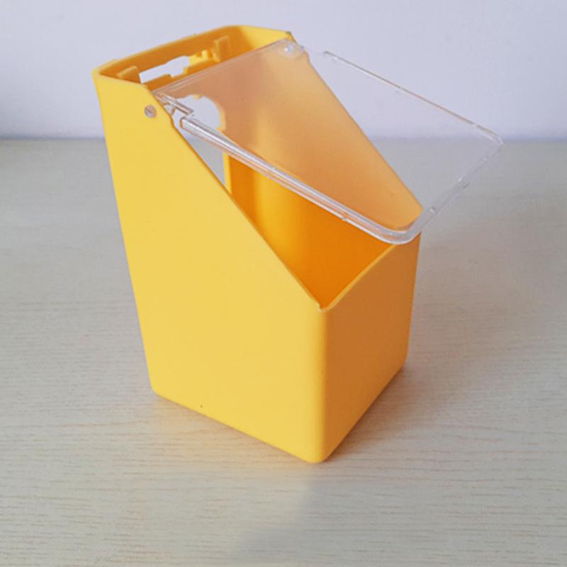 Other Bird Supplies Feeder For Parrots Pigeon Budgie Outdoor Plastic Feeding Bowl Box Anti Splash Cage Drink Water Yellow Blue