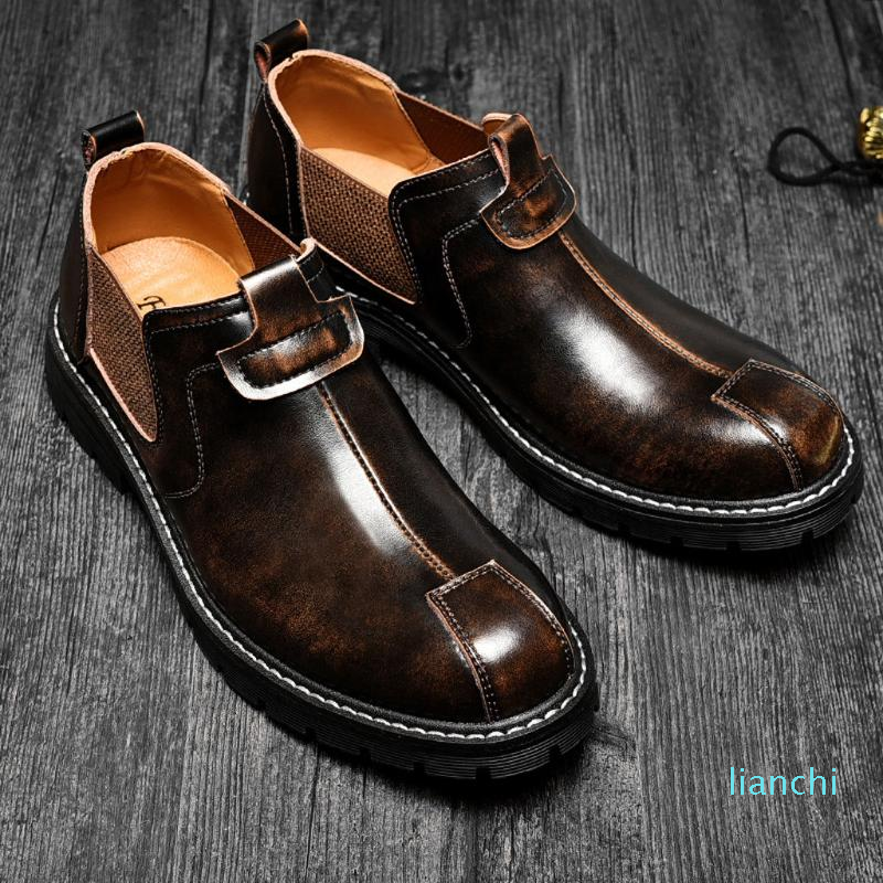 Boots Classic Business Men's Dress Shoes Leather Slip On Ankle Bare Black Brown Casual Short Booties Men Elegant Formal
Boots Classic Business Men's Dress Shoes Leather Slip On Ankle Bare Black Brown Casual Short Booties Men Elegant Formal