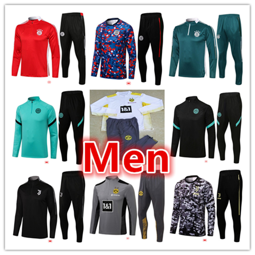 Bayern Munich Borussia Dortmund mens football tracksuits training suit jerseys jacket sets 2021 2022 men kid soccer tracksuit set jogging ki, Black
Bayern Munich Borussia Dortmund mens football tracksuits training suit jerseys jacket sets 2021 2022 men kid soccer tracksuit set jogging ki, Black