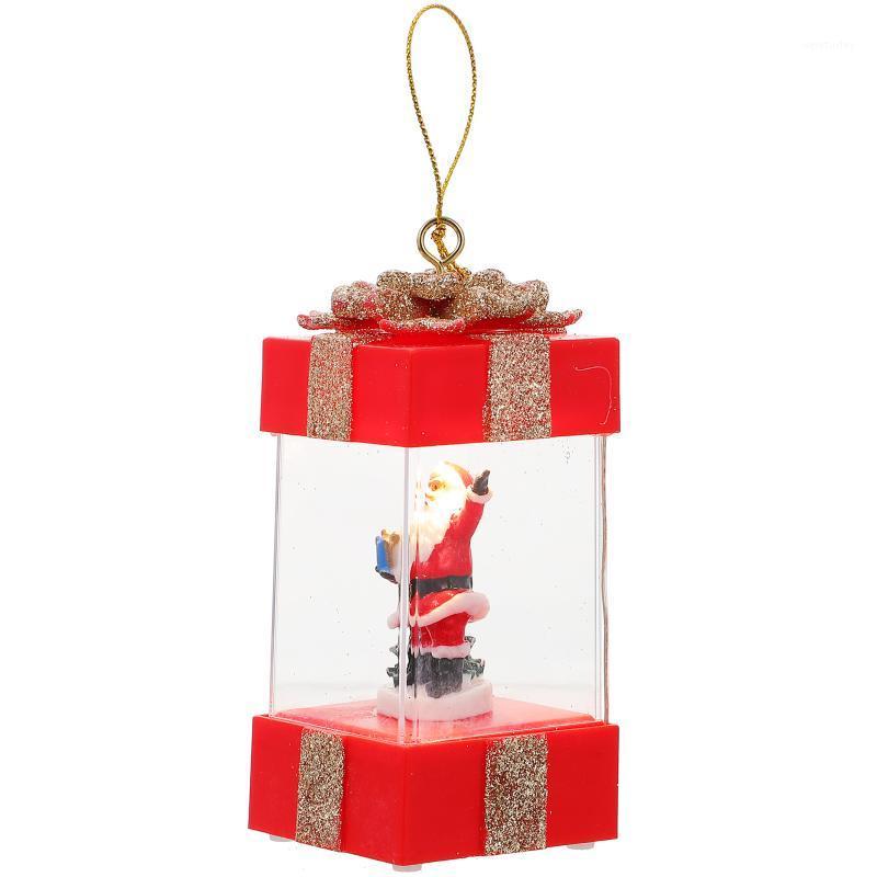 Party Decoration Portable Christmas Lantern Small Santa Claus Landscape Lamp