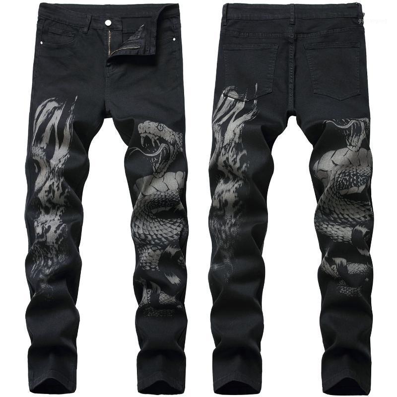 Men's Jeans Arrive Slim Stretch Black High Quality Snake Printing Street Fashion Pants Light Luxury Sexy Casual Men;, Blue
Men's Jeans Arrive Slim Stretch Black High Quality Snake Printing Street Fashion Pants Light Luxury Sexy Casual Men;, Blue