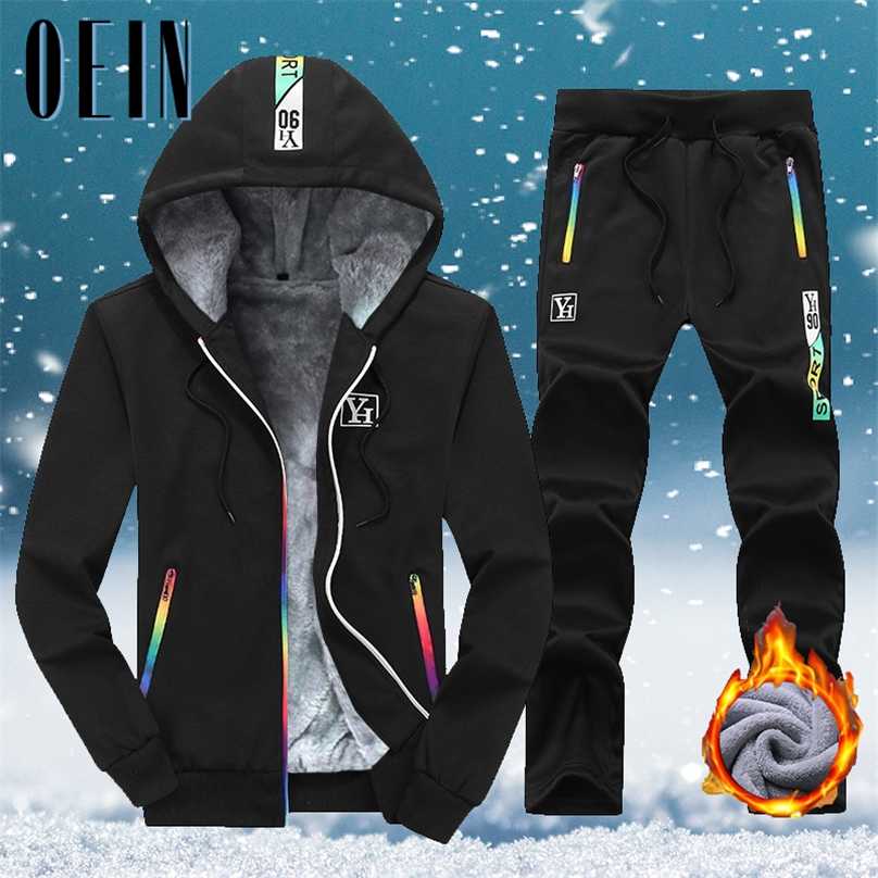 Winter Tracksuit Inner Fleece Hoodies Men Casual Hooded Sweatshirts Thicken Warm Set Mens 2PC Jacket+Pant Moleton Masculino 211109, Black d76
Winter Tracksuit Inner Fleece Hoodies Men Casual Hooded Sweatshirts Thicken Warm Set Mens 2PC Jacket+Pant Moleton Masculino 211109, Black d76