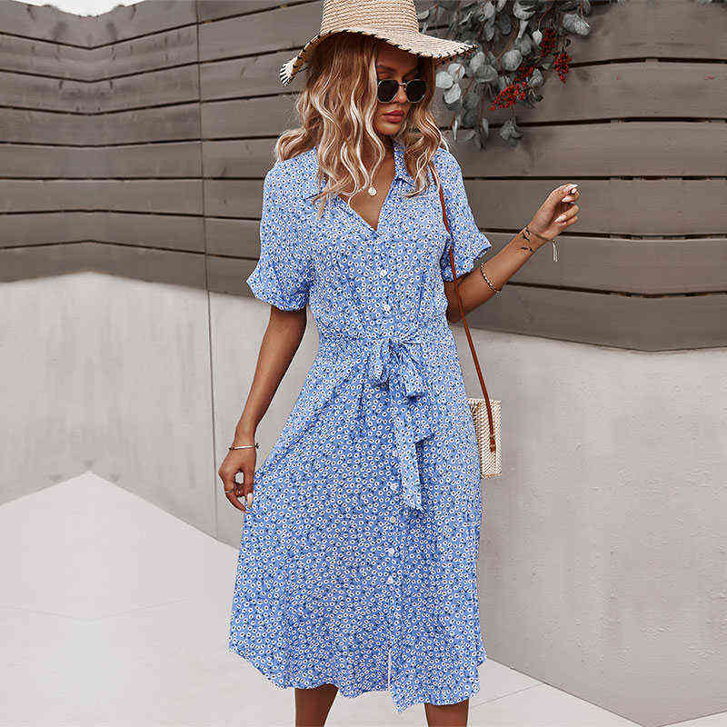 Spring Summer Ladies Bandage Dress Women Casual Medium Long Sleeve Button Floral Print Holiday Style Chic Dress Female 2022 New G1223, Red
Spring Summer Ladies Bandage Dress Women Casual Medium Long Sleeve Button Floral Print Holiday Style Chic Dress Female 2022 New G1223, Red