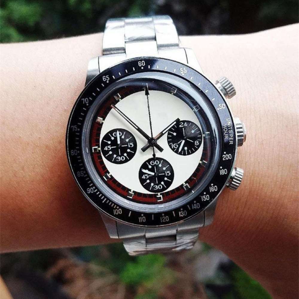 Luxury Top quality Chronograph Vintage Perpetual Paul Newman Japanese Quartz Stainless Meless Steel Fashion Men's Watch catstore, Slivery;brown
Luxury Top quality Chronograph Vintage Perpetual Paul Newman Japanese Quartz Stainless Meless Steel Fashion Men's Watch catstore, Slivery;brown