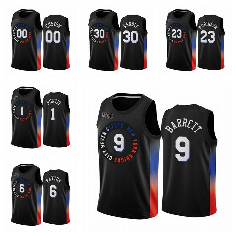 2020/21 Men 9 RJ Barrett Kevin Knox II Swingman City Basketball Jersey New York Knicks Black Icon Edition, Black;red
2020/21 Men 9 RJ Barrett Kevin Knox II Swingman City Basketball Jersey New York Knicks Black Icon Edition, Black;red