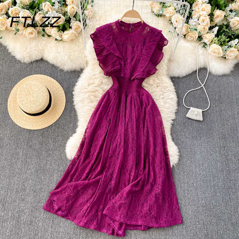Women Vintage Dress Summer Sleeveless Slim High Waist A Line Lace es Ladies Ruffles Elegant Party Vestidos Mujer 210602, Red
Women Vintage Dress Summer Sleeveless Slim High Waist A Line Lace es Ladies Ruffles Elegant Party Vestidos Mujer 210602, Red