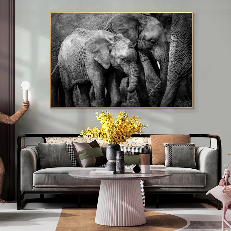 Elephant Prints Animal Poster Canvas Painting Wall Art Picture For Living Room Home Decor Modern Cuadro Black and White No Frame
Elephant Prints Animal Poster Canvas Painting Wall Art Picture For Living Room Home Decor Modern Cuadro Black and White No Frame