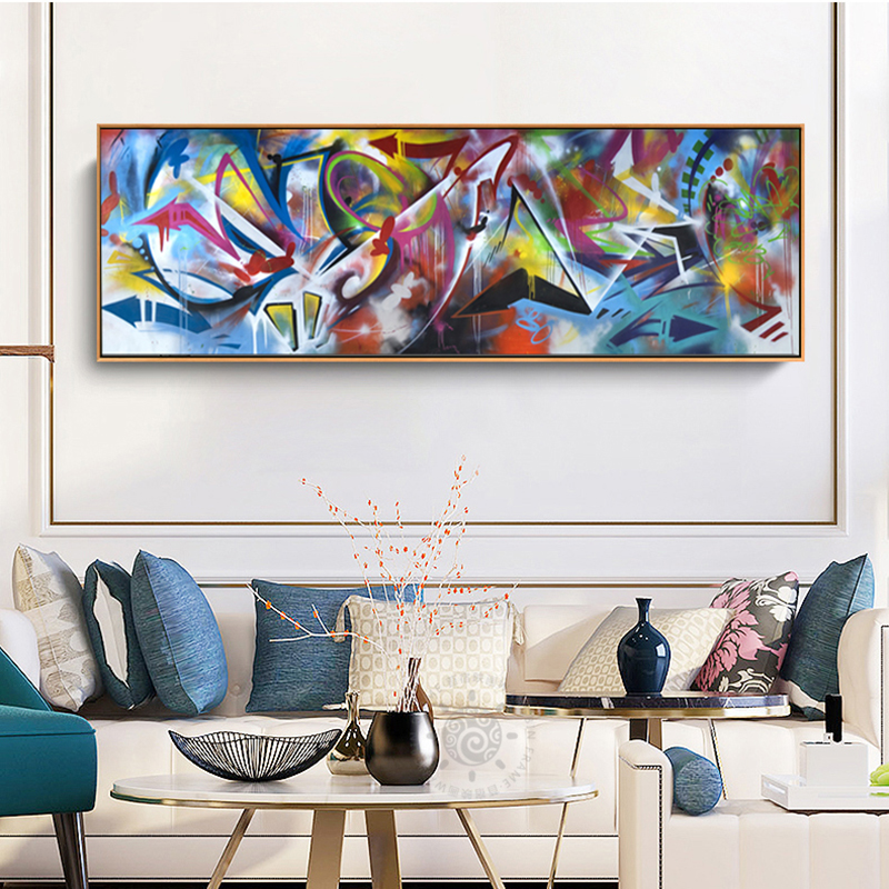 Huge Size Abstract Paintings Colorful Pictures For Living Room Wall Art Prints Poster Modern Decorative Canvas Art