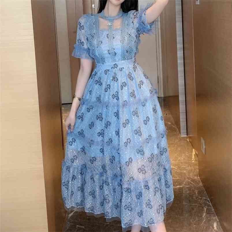 Luxury Runway Summer Women Mesh Patchwork Lace Long Dress Femme Elegant Short Sleeve High Waist Slim Vintage Dresses Vestidos 210519, Photo color
Luxury Runway Summer Women Mesh Patchwork Lace Long Dress Femme Elegant Short Sleeve High Waist Slim Vintage Dresses Vestidos 210519, Photo color