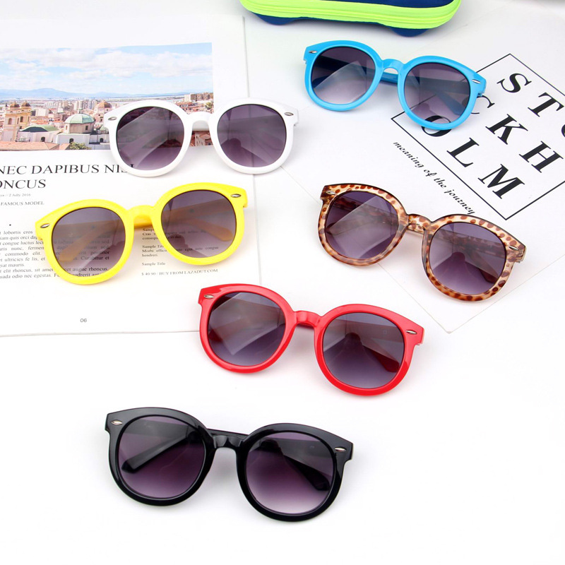 Fashion Kids Sunblock Sunglasses Child Black Sun Glasses Anti-uv400 Baby Sun-shading Eyeglasses Girl Boy Full Frame Sunglass Z260305