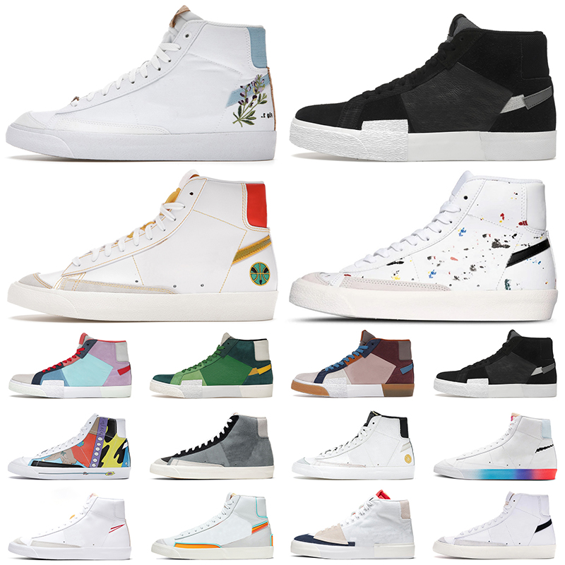 Blazer Mid 77 Vintage Designer Sneakers Men Women Casual Shoes White black Mosaic Snakeskin Habanero Red Paint Splatter Raygun Kumquat Sport Trainers, High vintage racer blue
Blazer Mid 77 Vintage Designer Sneakers Men Women Casual Shoes White black Mosaic Snakeskin Habanero Red Paint Splatter Raygun Kumquat Sport Trainers, High vintage racer blue