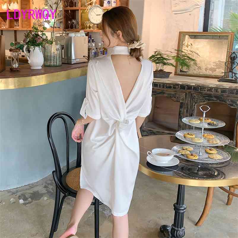 LDYRWQY summer Korean version of the backless fashion chic socialite sexy white chiffon dress Office Lady 210603
LDYRWQY summer Korean version of the backless fashion chic socialite sexy white chiffon dress Office Lady 210603