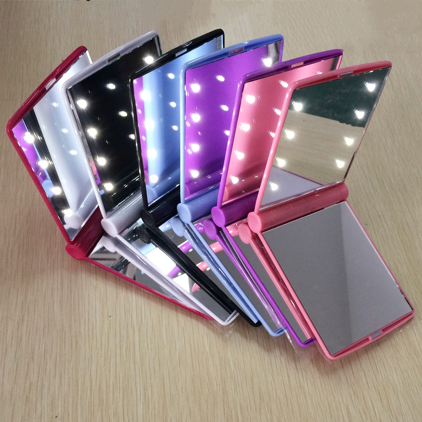 Lighted LED Compact Makeup Mirrors Mini Portable Folding Lady Cosmetic Travel Make Up Pocket Mirror Lighting with 8 LEDS Lights for Women Girls
Lighted LED Compact Makeup Mirrors Mini Portable Folding Lady Cosmetic Travel Make Up Pocket Mirror Lighting with 8 LEDS Lights for Women Girls