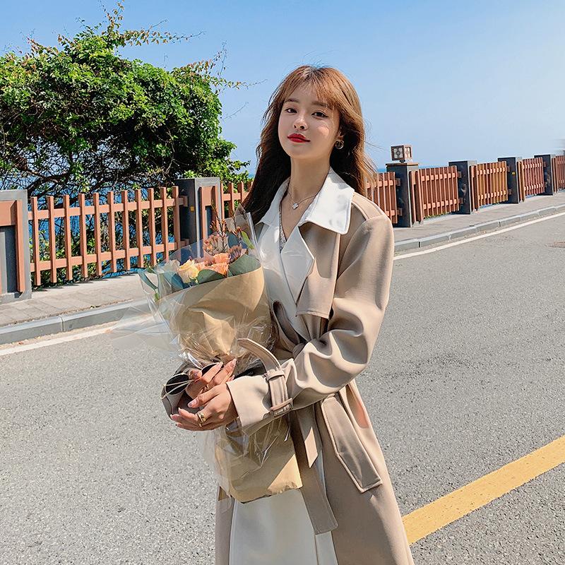 Women' Trench Coats Real Of 2021 Spring Khaki Splicing Medium Length Windbreaker Jacket Korean Loose Double Breasted Thin, Beige
Women' Trench Coats Real Of 2021 Spring Khaki Splicing Medium Length Windbreaker Jacket Korean Loose Double Breasted Thin, Beige