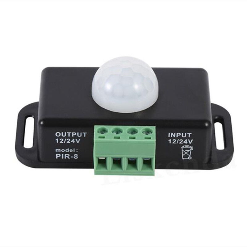 DC 12V 24V 8A Automatic Adjustable PIR Motion Sensor Switch IR Infrared Detector Lights Switches Module for LED Strip Lighting Lamp
DC 12V 24V 8A Automatic Adjustable PIR Motion Sensor Switch IR Infrared Detector Lights Switches Module for LED Strip Lighting Lamp