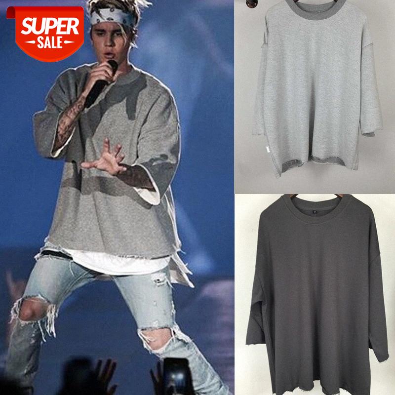 Justinbieber Bieber Kanye wears loose-fitting three-quarter-sleeve terry sweater with INS #jY9A, Black
Justinbieber Bieber Kanye wears loose-fitting three-quarter-sleeve terry sweater with INS #jY9A, Black