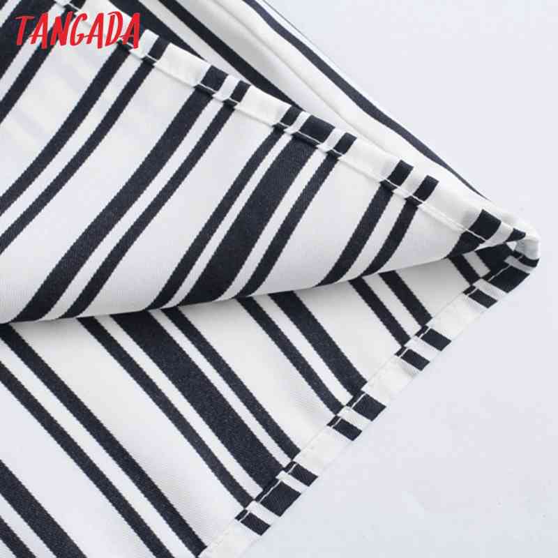 Fashion Women Striped Print Shirt Bow Long Sleeve Office Ladies Midi Dress 5Z69 210416