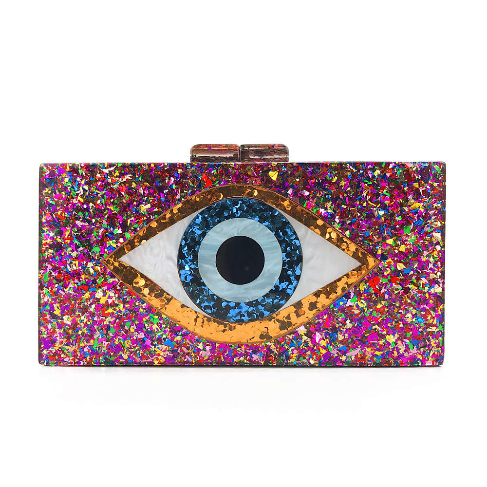 Lady Chain Shoulder Crossbody Handbag Acrylic Evil Eye Purse Women Box Evening Bags and Clutches
Lady Chain Shoulder Crossbody Handbag Acrylic Evil Eye Purse Women Box Evening Bags and Clutches