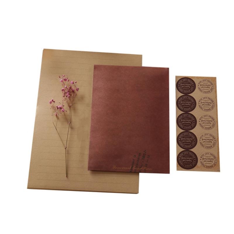 Gift Wrap Kraft Letter Papers Kit Ruled Writing With Stickers 6.3x4.2'' Envelopes For Wedding Invitations Thank You Letters
Gift Wrap Kraft Letter Papers Kit Ruled Writing With Stickers 6.3x4.2'' Envelopes For Wedding Invitations Thank You Letters