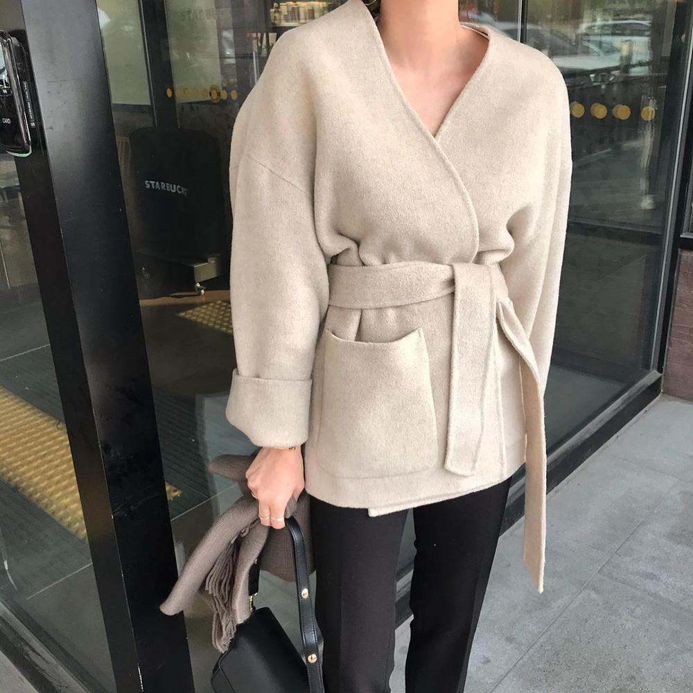 Qooth Autumn Winter Minimalist Full Sleeve Thick Warm Woolen Coat Korea Style Plus Size Trend Coat Feminino QT300 210518, Beige
Qooth Autumn Winter Minimalist Full Sleeve Thick Warm Woolen Coat Korea Style Plus Size Trend Coat Feminino QT300 210518, Beige
