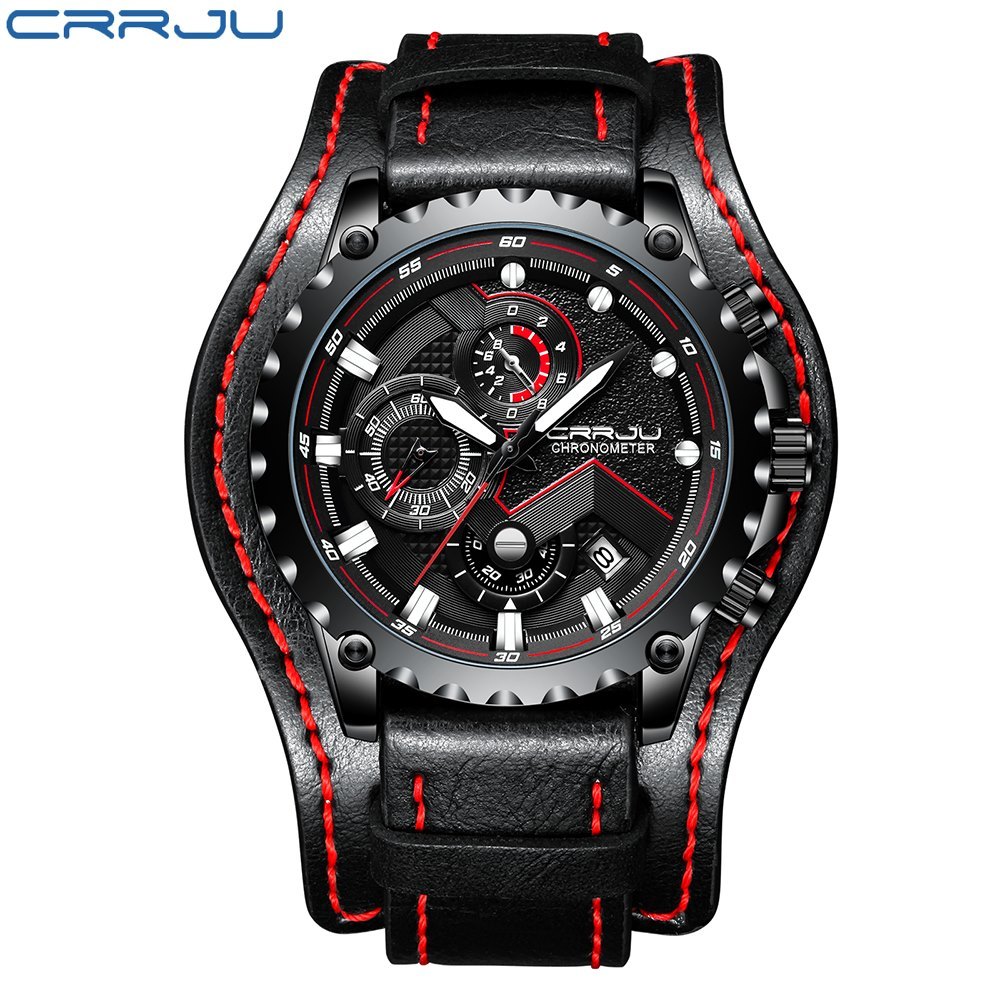 Relogio Masculino CRRJU Men's Luxury Sport Quartz Watches Top Brand Luxury Male Military Waterproof Wristwatch Leather Watches 210517, Orange blue
Relogio Masculino CRRJU Men's Luxury Sport Quartz Watches Top Brand Luxury Male Military Waterproof Wristwatch Leather Watches 210517, Orange blue