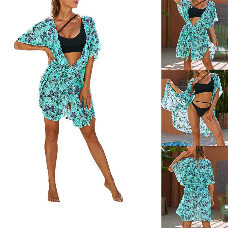 Women's Swimwear Women Fashion Butterfly Print Cover Up Ladies Summer Stylish Beach Cover-Ups Sun Protective Cardigan Vocation s P
Women's Swimwear Women Fashion Butterfly Print Cover Up Ladies Summer Stylish Beach Cover-Ups Sun Protective Cardigan Vocation s P