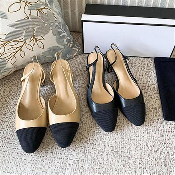 Ladies dress shoes sandals leather high heels spring autumn women pointed toe pumps heels 6.5CM