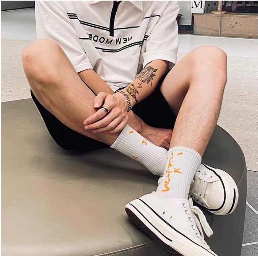 NEW Mens Fashion cactus Socks Casual Cotton Breathable with 4 Colors Skateboard Hip Hop Sock for Male