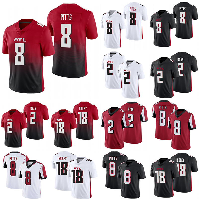 8 Kyle Pitts 2 Matt Ryan Atlanta 18 Falcons Calvin Ridley 7 Younghoe Koo Football Jersey, Black
8 Kyle Pitts 2 Matt Ryan Atlanta 18 Falcons Calvin Ridley 7 Younghoe Koo Football Jersey, Black