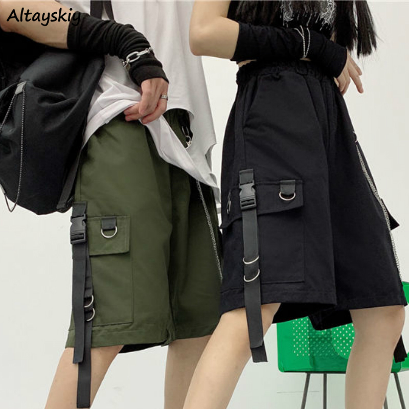Shorts Womens Summer 2021 Elastic Waist High Bf Streetwear Hip Hop Straight Casual Chic Ribbons Black Green Couple Cotton New, A-green
Shorts Womens Summer 2021 Elastic Waist High Bf Streetwear Hip Hop Straight Casual Chic Ribbons Black Green Couple Cotton New, A-green