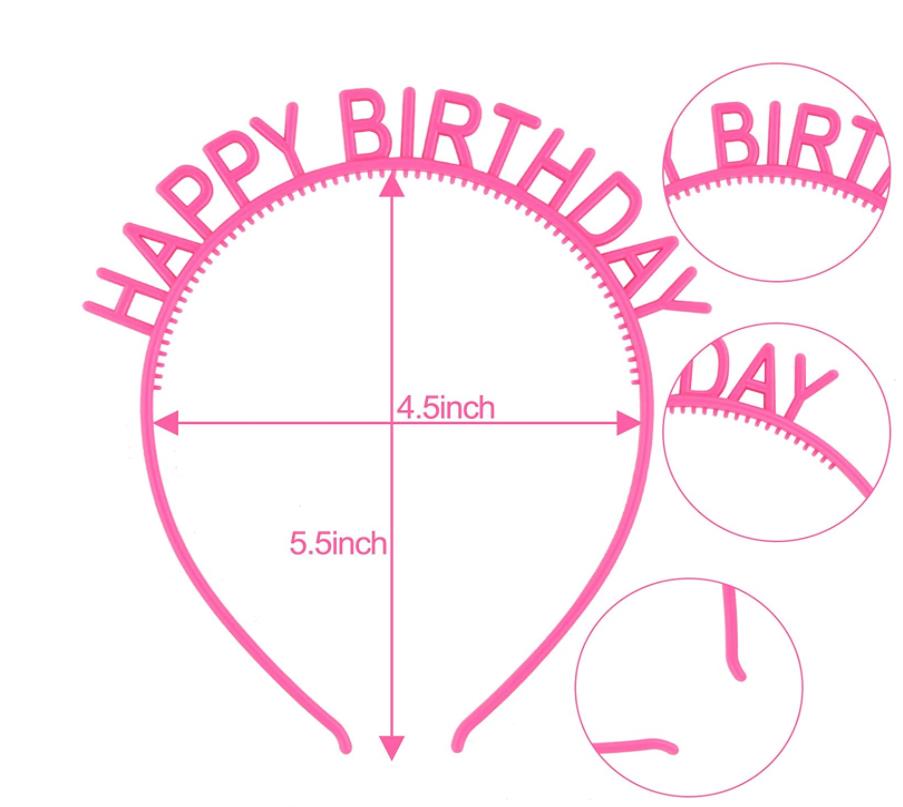Happy Birthday Headbands Boy Girl Adults Tiara Crown Letter Hairband Party Headwear Hair Hoop Headpieces Plastic Candy Colors