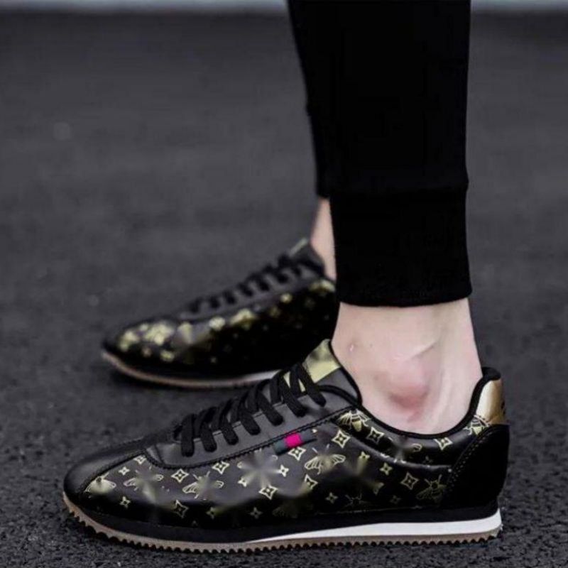Sneakers Lace Up Spring Autumn Men Shoes 2021 New PU Leather Casual Outdoors Fashion Classic Comfortable Simplicity Round Toe Concise DP090