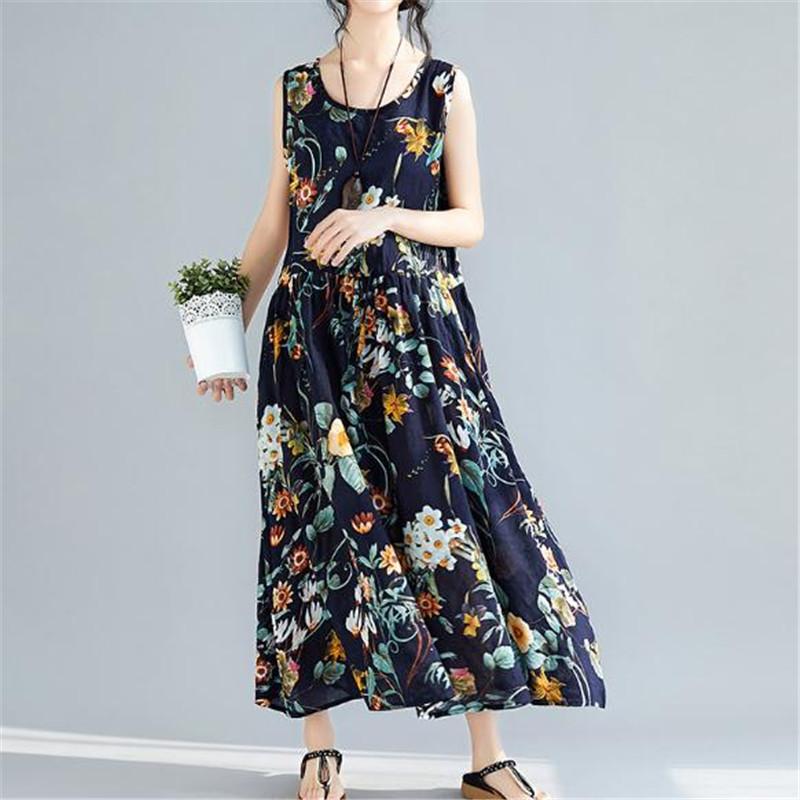 Casual Dresses 3XL Pluse Arrivals 2021 Summer Dress Women Cotton Linen Round Neck Loose Print Vestidos, Black
Casual Dresses 3XL Pluse Arrivals 2021 Summer Dress Women Cotton Linen Round Neck Loose Print Vestidos, Black