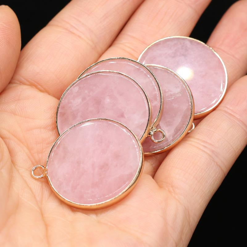 Charms Natural Stone Pendants Round Gold-plated Rose Quartzs For Fashion Jewelry Making DIY Necklace Earrings Gifts, Bronze;silver
Charms Natural Stone Pendants Round Gold-plated Rose Quartzs For Fashion Jewelry Making DIY Necklace Earrings Gifts, Bronze;silver