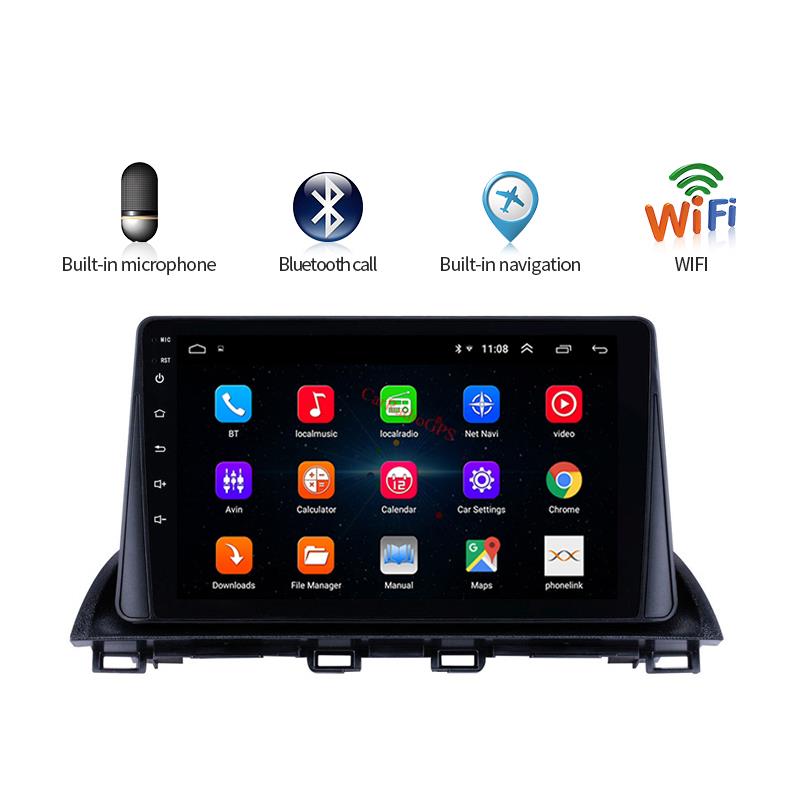 Car DVD Radio GPS Player for MAZDA CX-4 2014-2017 Multimedia with USB Support Digital TV Rearviw Camera Wifi 9 Inch Android 10