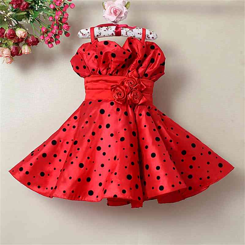 Retail sleeveless Children Girl Dress dot Bow baby Formal Party kids Clothing s Princess wedding 210615, Red
Retail sleeveless Children Girl Dress dot Bow baby Formal Party kids Clothing s Princess wedding 210615, Red