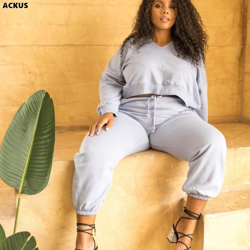 Plus Size Tracksuits ACKUS Women Set Solid Loose Crop T-shirts Track Pants Two 2 Piece Sets Active Tracksuit Joggers Sweatsuit Fall Outfits, Black
Plus Size Tracksuits ACKUS Women Set Solid Loose Crop T-shirts Track Pants Two 2 Piece Sets Active Tracksuit Joggers Sweatsuit Fall Outfits, Black
